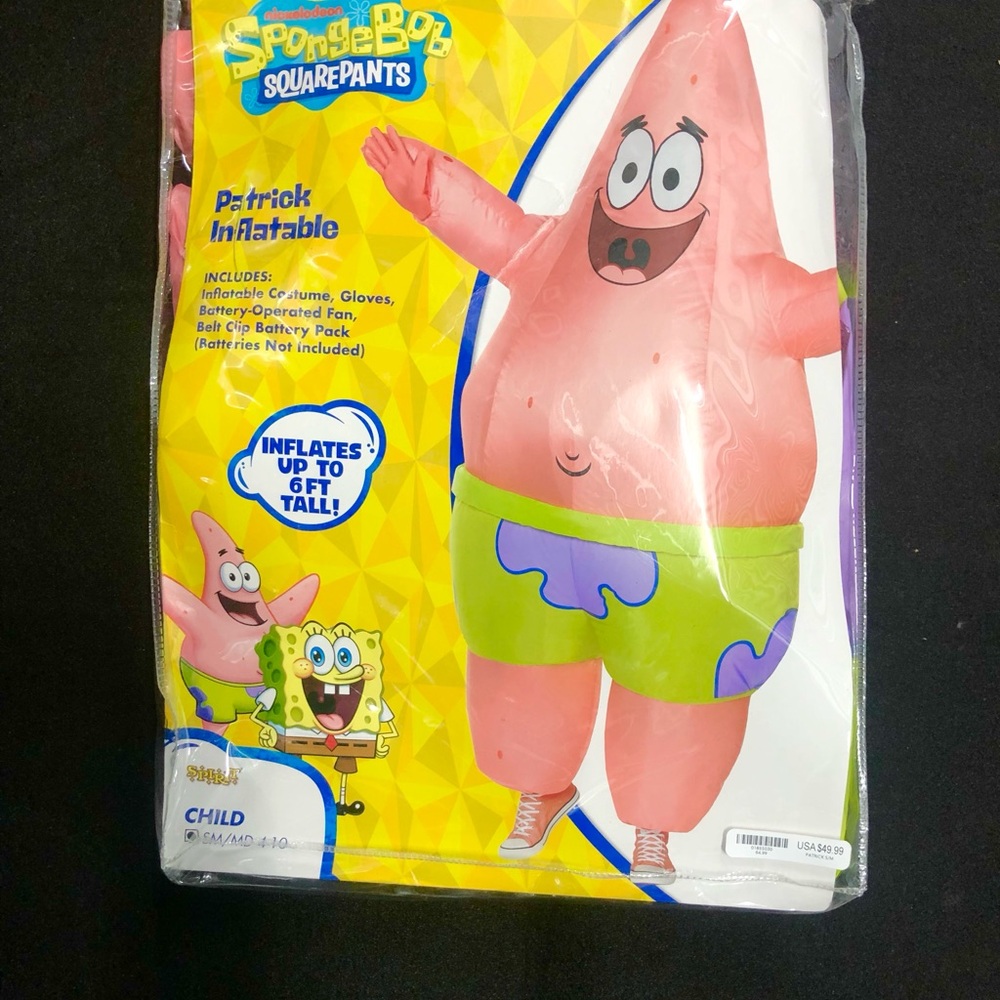 Spongebob Squarepants Patrick Inflatable Child Halloween Costume Size